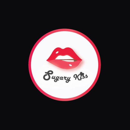 Create a "kawaii" logo for Sugary Kiss