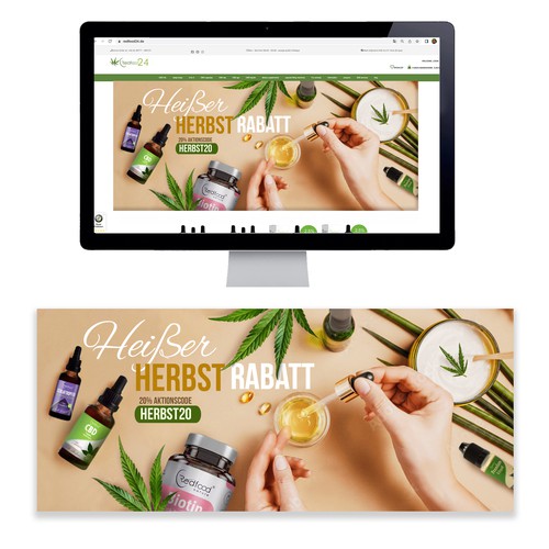 Redfood24 Header Banner : Online shop for CBD products and dietary supplements