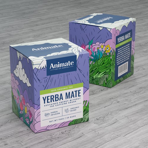 Animate - Yerba Mate Tea Box Packaging