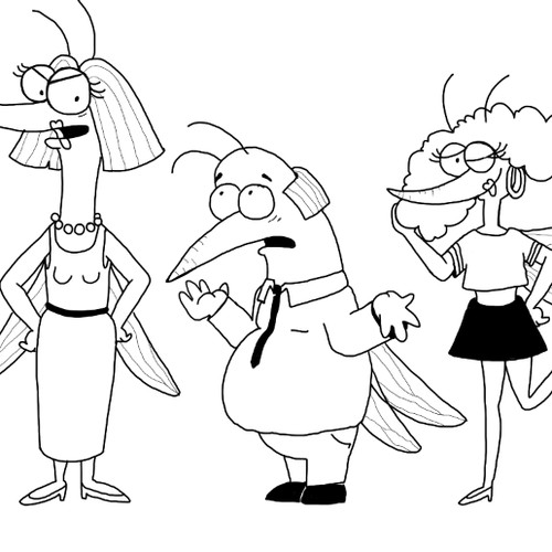 Mosquito family sketch