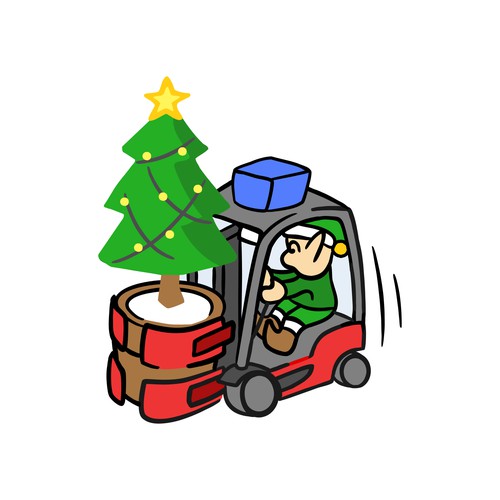 Christmas Card for a Forklift Company