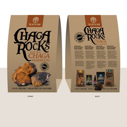 Table Promotion for Organic Chaga Mushroom Rocks