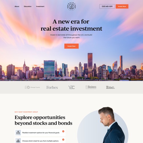 Real Estate Investing Company Homepage Redesign