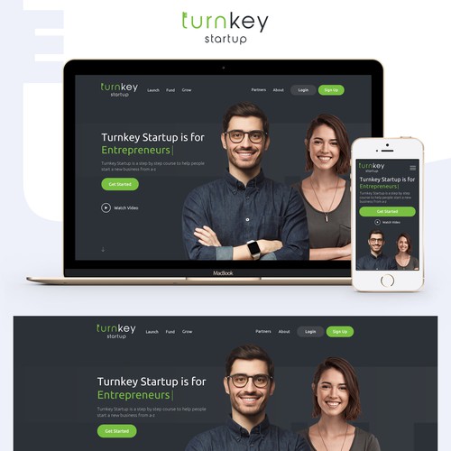 Bold Web Design for Turnkey Startup