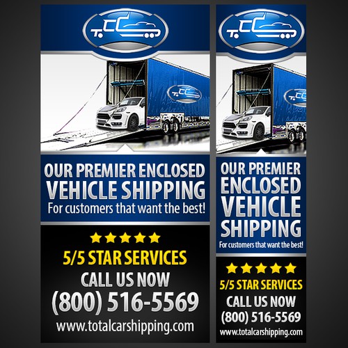 Total Car Shipping Banner Advertisement
