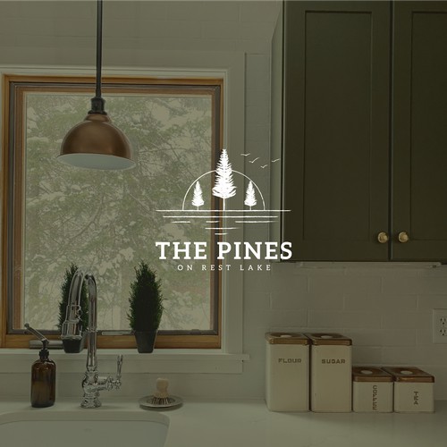 Simple, organic logo design for a little cabin