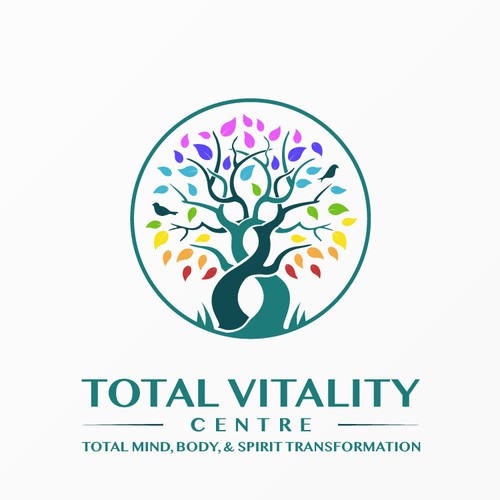 Design a vibrant and colorful logo concept for Total Vitality Centre