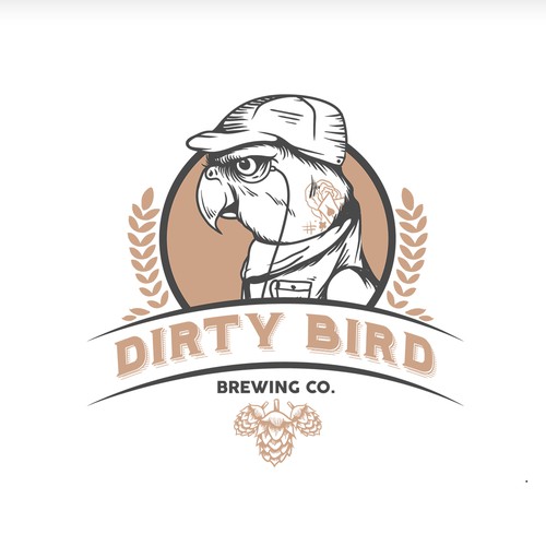 Dirty Bird Brewery - Vintage/Hipster Logo Illustration