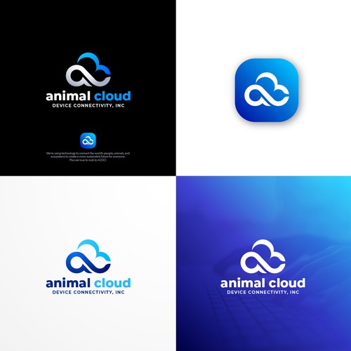 Animal Cloud Device Connectivity logo that rocks as an animal & humanity forward tech company!!