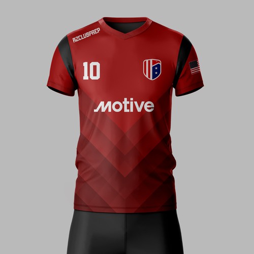 Kid soccer jersey design for school in Arizona. 