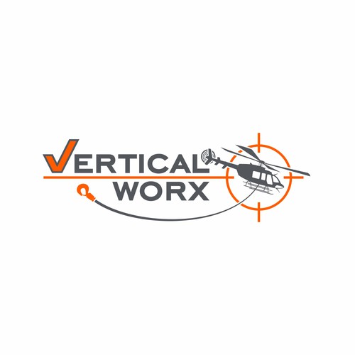 Logo concept for helicopter aerial service company
