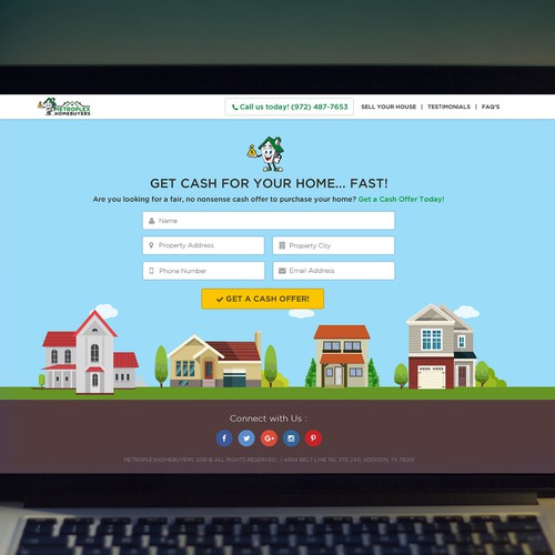 Landing page design for the number 1 home buyer