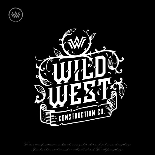 Tattoo style logo for Wild West