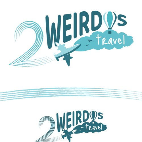 Logo concept for two girls, providing travel consulting