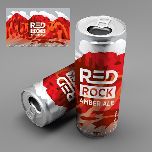 RED ROCK Beer label