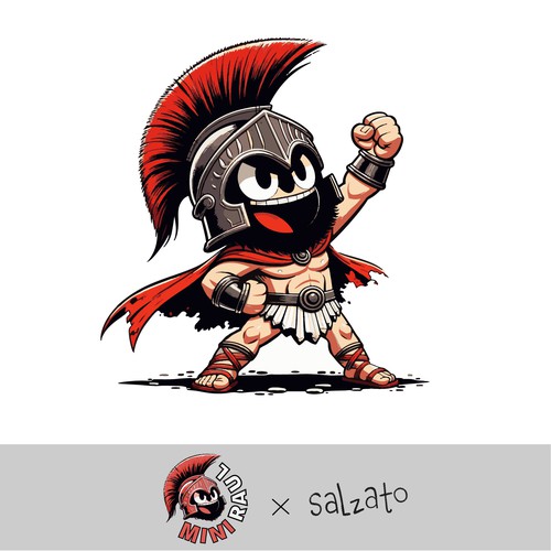 Contest participation for funny spartan cartoon & stamp of the character