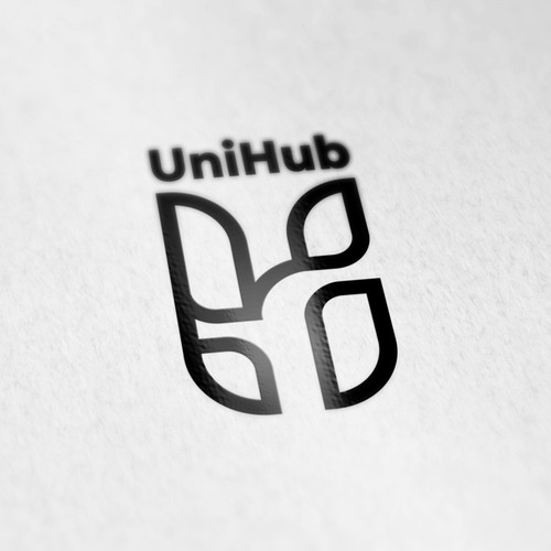 Abstract logo for a university hub.