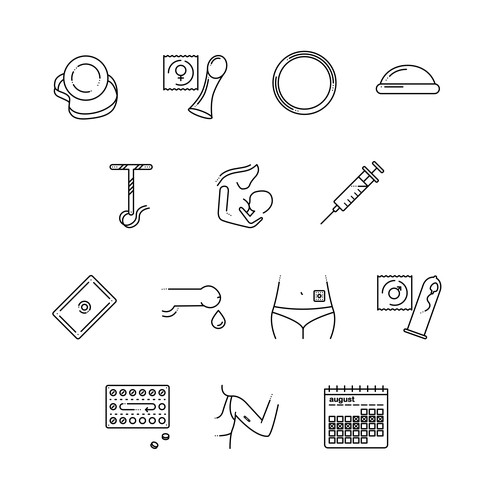 Contraception icons