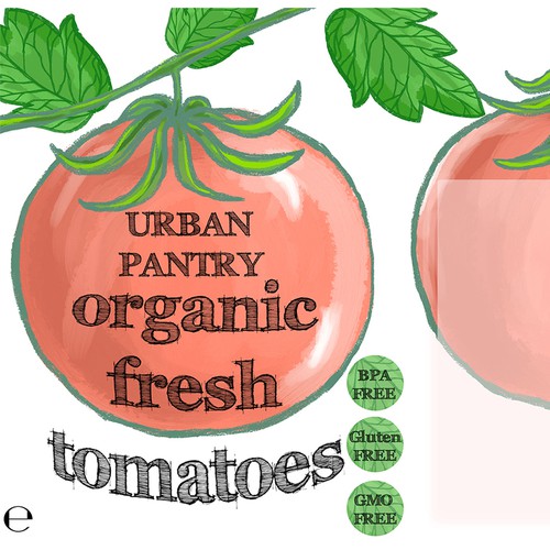 Design concept for Urban Pantry organic tin tomato