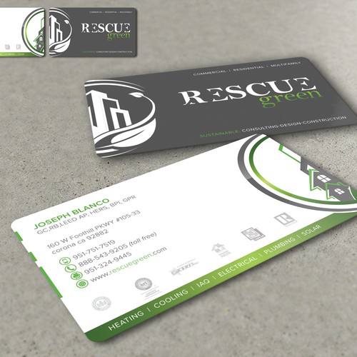 RESCUE Green Business Cards