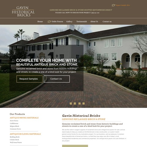 Gavin Historical Bricks - Landing Page