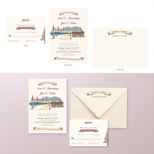 Lakeside Wedding invitation