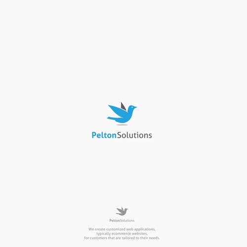 Create a techy bird themed brand for Pelton Solutions