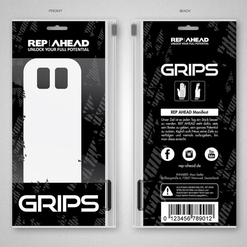 Strong packaging concept for athletic grips