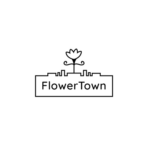 Bold Logo for a cannabis focused marketing agency "FlowerTown"
