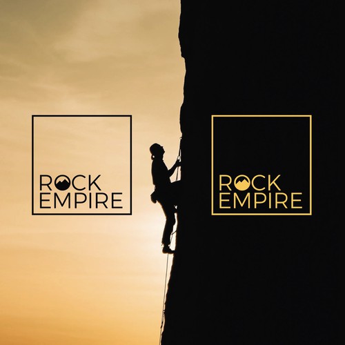 Logo design concept for rock climbing equipment store