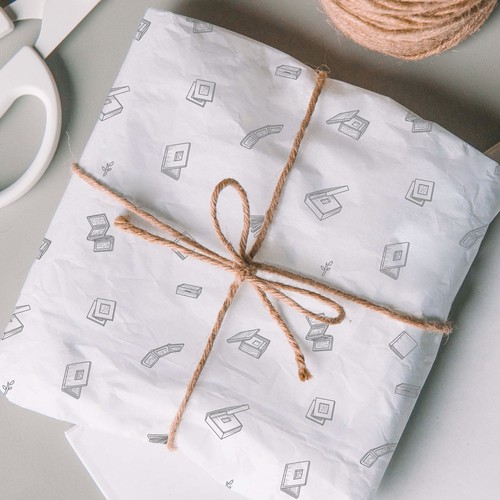 Hand-drawn wrapping paper