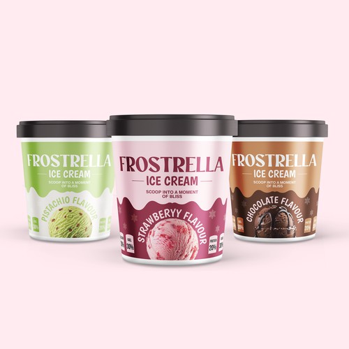 Premium Ice Cream Label Design for Frostrella