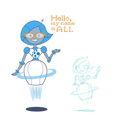 Ali the robot lady mascot