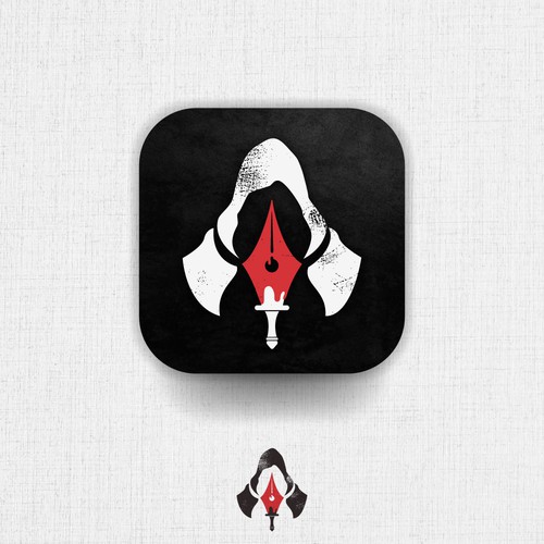 Antagonist - A fun and bold logo for villainous creative writing app