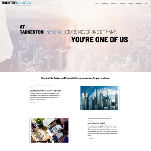 Simple and elegant design for financial site