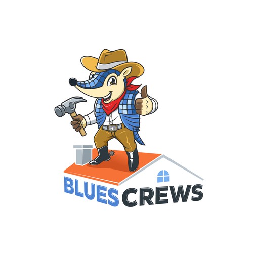 Blue Crews Armadillo Mascot