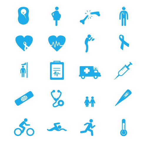 Create health event icons for patient oriented web app