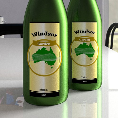 Wine label for our "Windsor Garden" range 