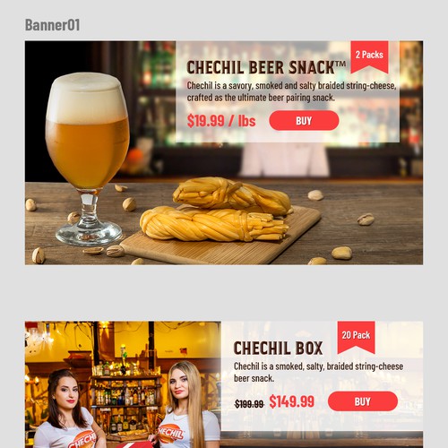 Website here banner design for Chechil Cheese 