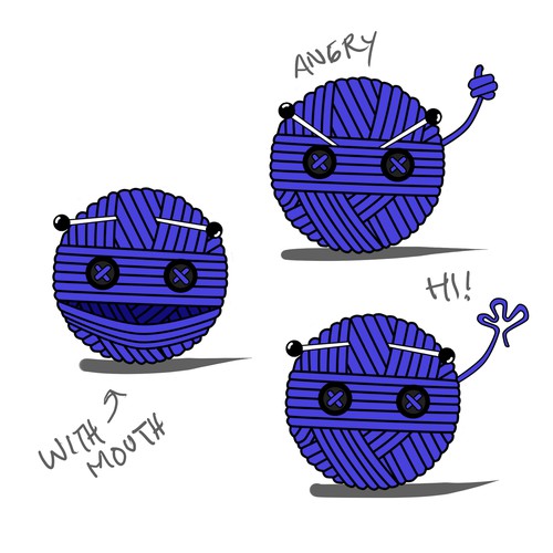 Yarn Ball Mascot