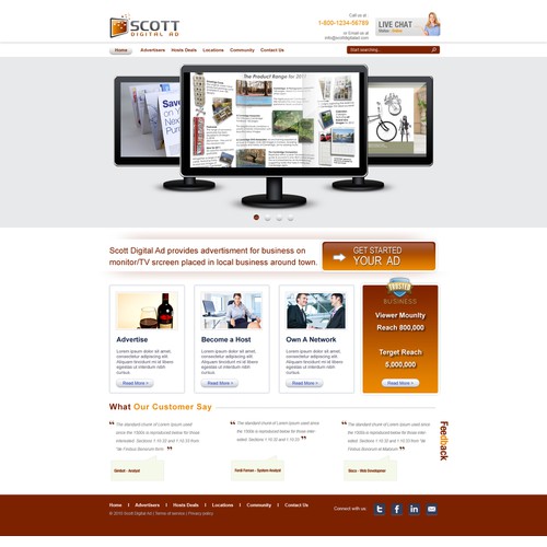 New website design wanted for www.scottdigitalad.com