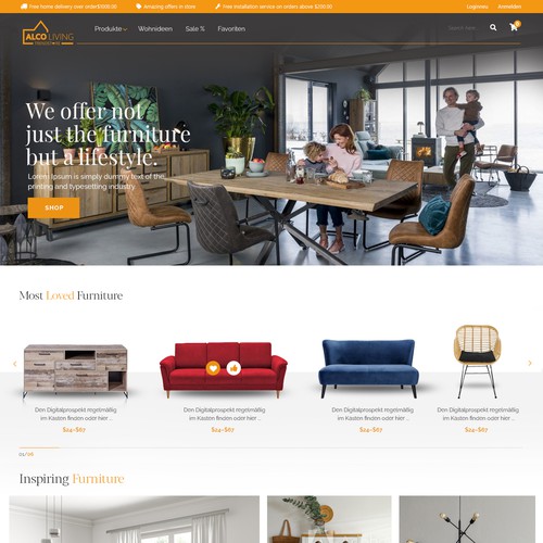 Web design for furniture company!