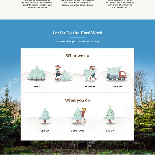 Website design for Christmas Tree company