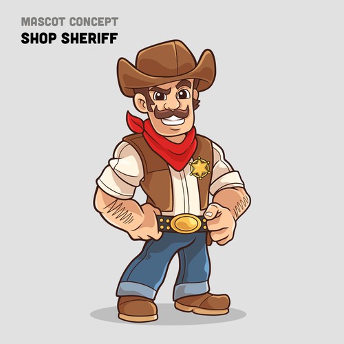 mascot concept for shop sheriff