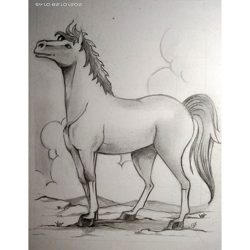 horse original drawing