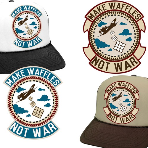 "Make Waffles Not War" Trucker Hat Designs