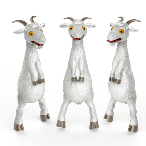  Squeaky goat toy design