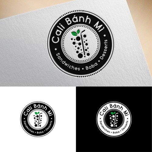 simple logo design for boba drink