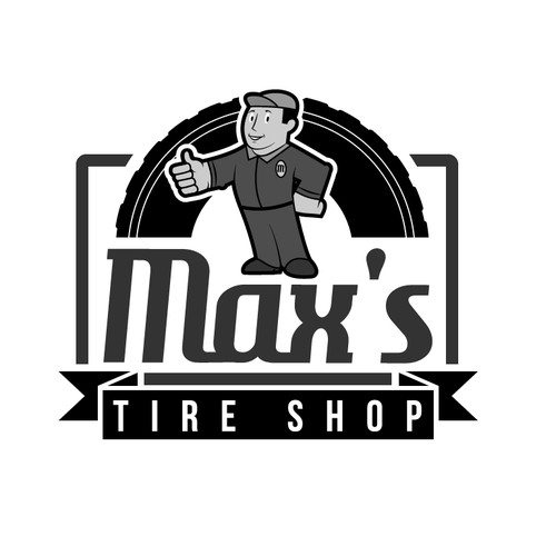 Create the next logo for Max's Tire Shop