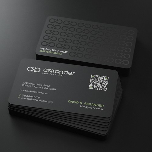 SPOT UV business card